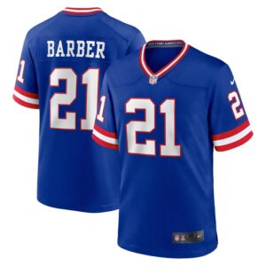 Tiki Barber New York Giants Nike Classic Retired Player Game Jersey - Royal- 49Native
