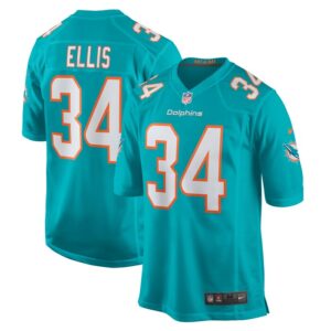 Tino Ellis Miami Dolphins Nike Home Game Player Jersey - Aqua- 49Native