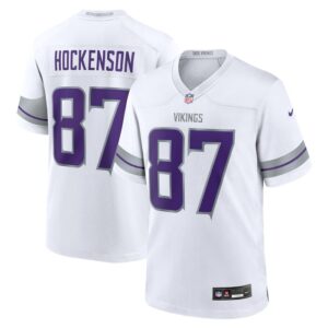 T.J. Hockenson Minnesota Vikings Nike Alternate Game Player Jersey - White- 49Native