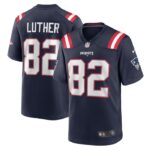 T.J. Luther New England Patriots Nike Team Game Jersey -  Navy- 49Native