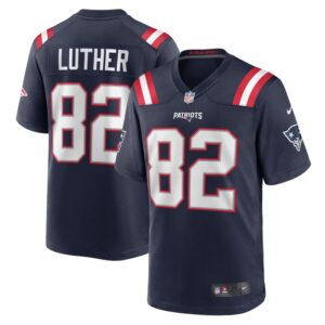 T.J. Luther New England Patriots Nike Team Game Jersey -  Navy- 49Native