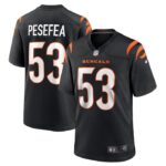 TJ Pesefea Cincinnati Bengals Nike Team Game Jersey -  Black- 49Native