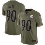 T.J. Watt Pittsburgh Steelers Nike 2022 Salute To Service Limited Jersey - Olive- 49Native