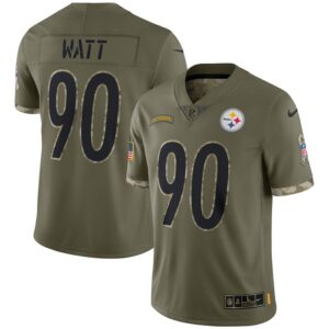 T.J. Watt Pittsburgh Steelers Nike 2022 Salute To Service Limited Jersey - Olive- 49Native