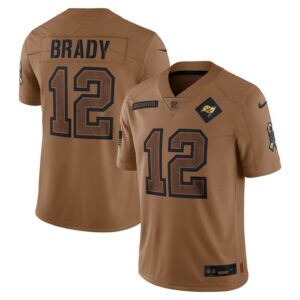 Tom Brady Tampa Bay Buccaneers Nike 2023 Salute To Service Limited Jersey - Brown- 49Native