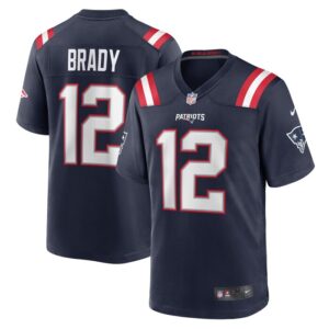 Tom Brady New England Patriots Nike Game Retired Player Jersey - Navy- 49Native