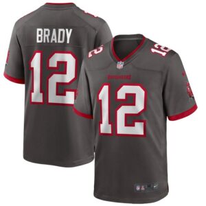 Tom Brady Tampa Bay Buccaneers Nike Alternate Game Jersey - Pewter- 49Native