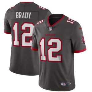 Tom Brady Tampa Bay Buccaneers Nike Alternate Vapor Limited Jersey - Pewter- 49Native
