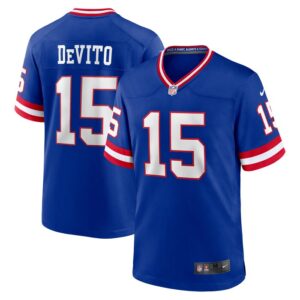 Tommy DeVito New York Giants Nike Alternate Player Game Jersey - Royal- 49Native