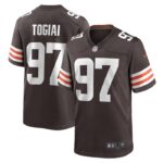 Tommy Togiai Cleveland Browns Nike  Game Jersey -  Brown- 49Native