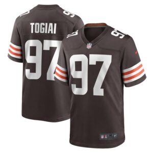 Tommy Togiai Cleveland Browns Nike  Game Jersey -  Brown- 49Native