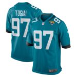 Tommy Togiai Jacksonville Jaguars Nike Team Game Jersey -  Teal- 49Native