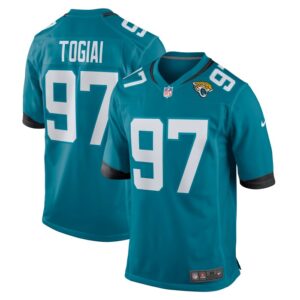 Tommy Togiai Jacksonville Jaguars Nike Team Game Jersey -  Teal- 49Native