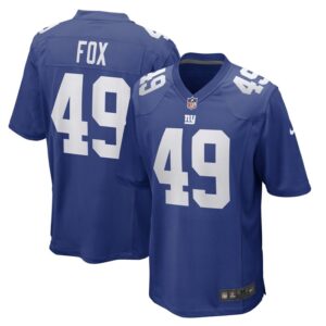 Tomon Fox New York Giants Nike Game Player Jersey - Royal- 49Native