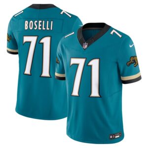 Tony Boselli Jacksonville Jaguars Nike Prowler Throwback Vapor F.U.S.E. Limited Retired Player Jersey - Teal- 49Native
