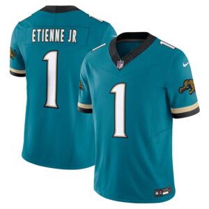 Travis Etienne Jacksonville Jaguars Nike Prowler Throwback Vapor F.U.S.E. Limited Jersey - Teal- 49Native