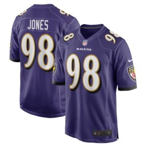 Travis Jones Baltimore Ravens Nike Player Game Jersey - Purple- 49Native