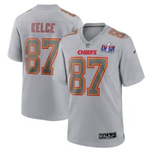 Travis Kelce Kansas City Chiefs Nike Super Bowl LVIII Atmosphere Fashion Game Jersey - Gray- 49Native