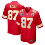 Travis Kelce Kansas City Chiefs Nike Super Bowl LVIII Game Jersey - Red- 49Native