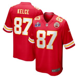 Travis Kelce Kansas City Chiefs Nike Super Bowl LVIII Game Jersey - Red- 49Native