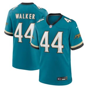 Travon Walker Jacksonville Jaguars Nike Prowler Throwback Player Game Jersey - Teal- 49Native