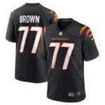 Trent Brown Cincinnati Bengals Nike Game Jersey -  Black- 49Native
