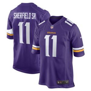 Trent Sherfield Sr. Minnesota Vikings Nike Game Jersey -  Purple- 49Native