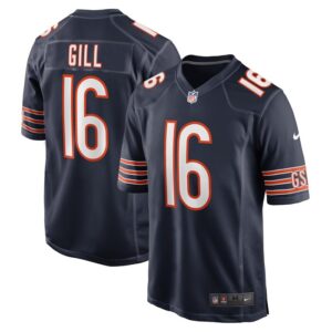 Trenton Gill Chicago Bears Nike Game Player Jersey - Navy- 49Native