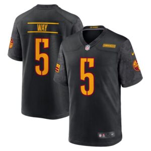 Tress Way Washington Commanders Nike Alternate Game Player Jersey - Black- 49Native