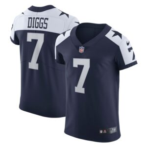 Trevon Diggs Dallas Cowboys Nike Alternate Vapor Elite Jersey - Navy- 49Native