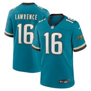 Trevor Lawrence Jacksonville Jaguars Nike Prowler Throwback Player Game Jersey - Teal- 49Native