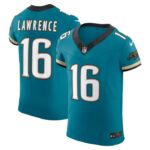 Trevor Lawrence Jacksonville Jaguars Nike Prowler Throwback Vapor F.U.S.E. Elite Jersey - Teal- 49Native