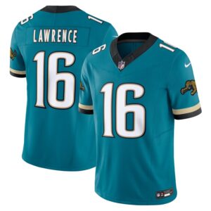 Trevor Lawrence Jacksonville Jaguars Nike Prowler Throwback Vapor F.U.S.E. Limited Jersey - Teal- 49Native
