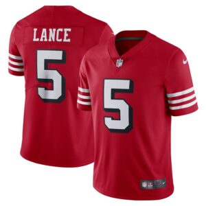 Trey Lance San Francisco 49ers Nike Alternate Vapor Limited Jersey - Scarlet- 49Native