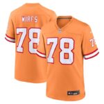 Tristan Wirfs Tampa Bay Buccaneers Nike Throwback Game Jersey - Orange- 49Native