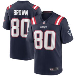 Troy Brown New England Patriots Nike Game Retired Player Jersey - Navy- 49Native