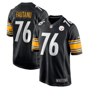 Troy Fautanu Pittsburgh Steelers Nike 2024 NFL Draft First Round Pick Player Game Jersey - Black- 49Native