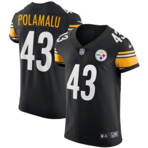 Troy Polamalu Pittsburgh Steelers Nike Retired Player Elite Jersey - Black- 49Native