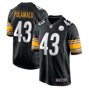 Troy Polamalu Pittsburgh Steelers Nike Retired Player Game Jersey - Black- 49Native