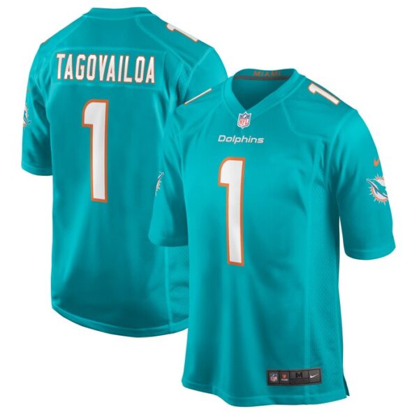 Tua Tagovailoa Miami Dolphins Nike Player Game Jersey - Aqua- 49Native