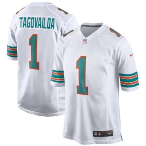 Tua Tagovailoa Miami Dolphins Nike 2nd Alternate Game Jersey - White- 49Native