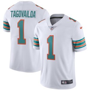 Tua Tagovailoa Miami Dolphins Nike 2nd Alternate Vapor Limited Jersey - White- 49Native