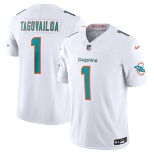 Tua Tagovailoa Miami Dolphins Nike Vapor F.U.S.E. Limited Jersey - White- 49Native
