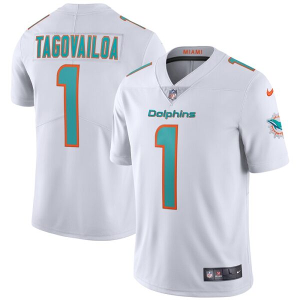 Tua Tagovailoa Miami Dolphins Nike Vapor Limited Jersey - White- 49Native