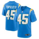 Tuli Tuipulotu Los Angeles Chargers Nike Team Game Jersey - Powder Blue- 49Native