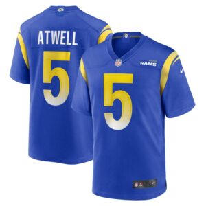 Tutu Atwell Los Angeles Rams Nike Home Game Jersey - Royal- 49Native