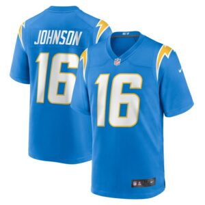 Tyler Johnson Los Angeles Chargers Nike Team Game Jersey -  Powder Blue- 49Native