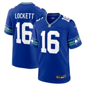 Tyler Lockett Seattle Seahawks Nike Throwback Player Game Jersey - Royal- 49Native