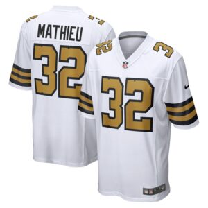 Tyrann Mathieu New Orleans Saints Nike Player Game Jersey - White- 49Native