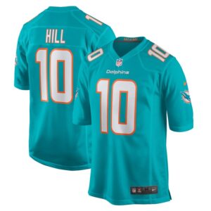 Tyreek Hill Miami Dolphins Nike Game Jersey - Aqua- 49Native